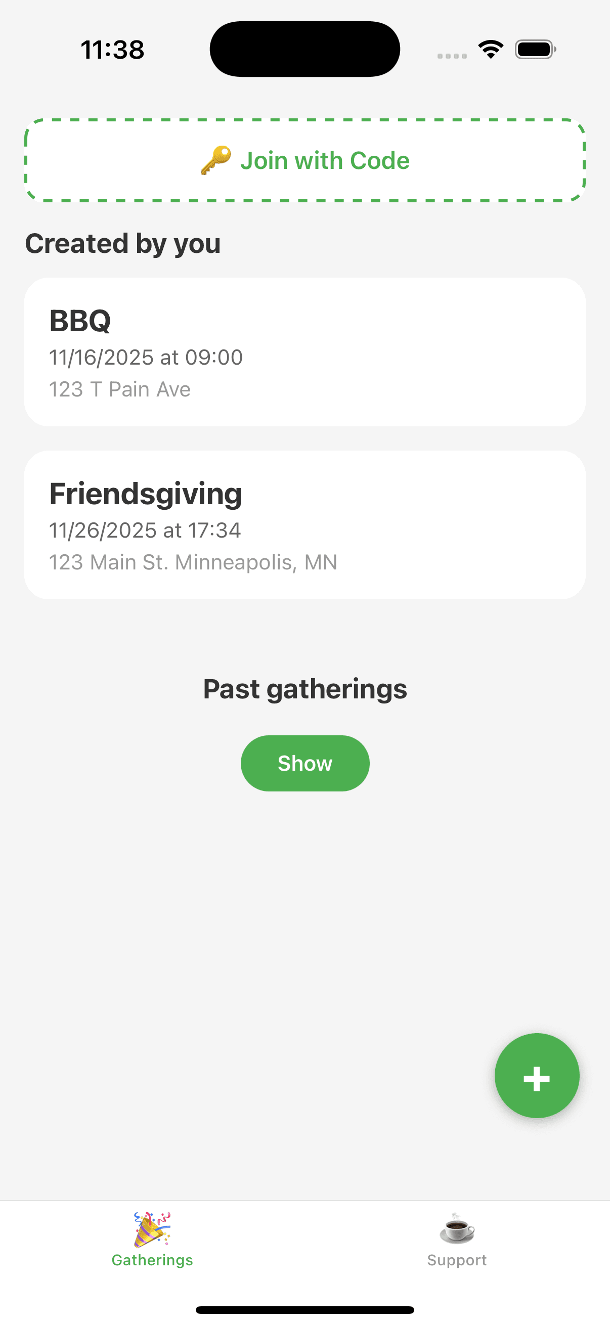 Stay on top of every gathering